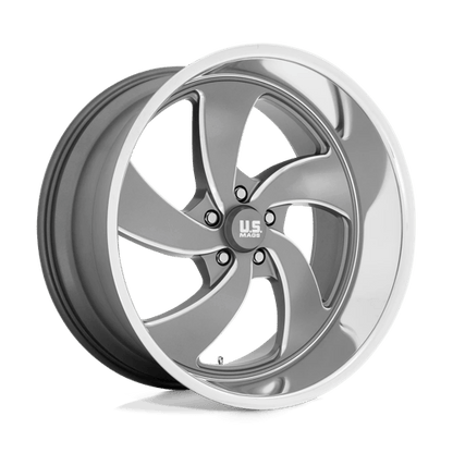 US Mag 1PC | U133 DESPERADO | 22.0x8.50 | 5X120.65 | 1 | ANTHRACITE MILLED DIAM-CUT LIP