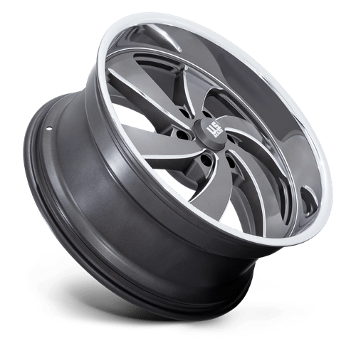 US Mag 1PC | U133 DESPERADO | 22.0x10.00 | 6X139.7 | 25 | ANTHRACITE MILLED DIAM-CUT LIP