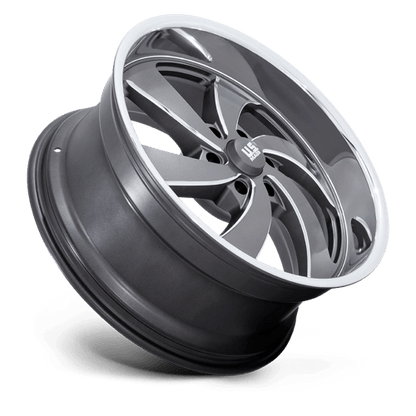US Mag 1PC | U133 DESPERADO | 22.0x9.00 | 6X135 | 25 | ANTHRACITE MILLED DIAM-CUT LIP