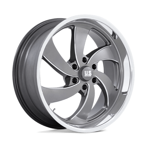 US Mag 1PC | U133 DESPERADO | 22.0x10.00 | 6X135 | 25 | ANTHRACITE MILLED DIAM-CUT LIP