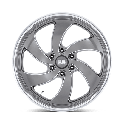 US Mag 1PC | U133 DESPERADO | 22.0x10.00 | 6X135 | 25 | ANTHRACITE MILLED DIAM-CUT LIP