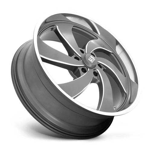 US Mag 1PC | U133 DESPERADO | 24.0x10.00 | 6X139.7 | 25 | ANTHRACITE MILLED DIAM-CUT LIP