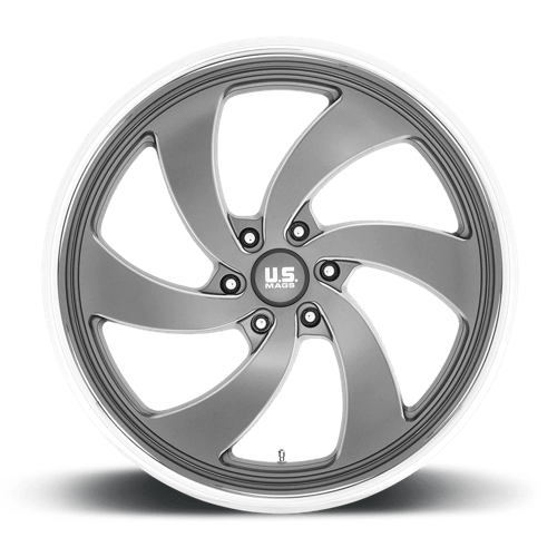 US Mag 1PC | U133 DESPERADO | 24.0x9.00 | 6X139.7 | 25 | ANTHRACITE MILLED DIAM-CUT LIP