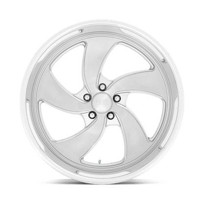 US Mag 1PC | U134 DESPERADO | 22.0x10.50 | 5X120.65 | 1 | SILVER BRUSH FACE MILL DC-LIP