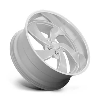 US Mag 1PC | U134 DESPERADO | 24.0x10.00 | 5X127 | 5 | SILVER BRUSH FACE MILL DC-LIP