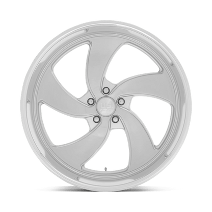 US Mag 1PC | U134 DESPERADO | 24.0x10.00 | 5X127 | 5 | SILVER BRUSH FACE MILL DC-LIP
