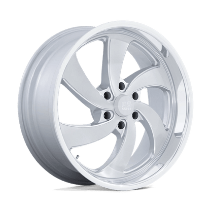 US Mag 1PC | U134 DESPERADO | 22.0x9.00 | 6X135 | 25 | SILVER BRUSH FACE MILL DC-LIP