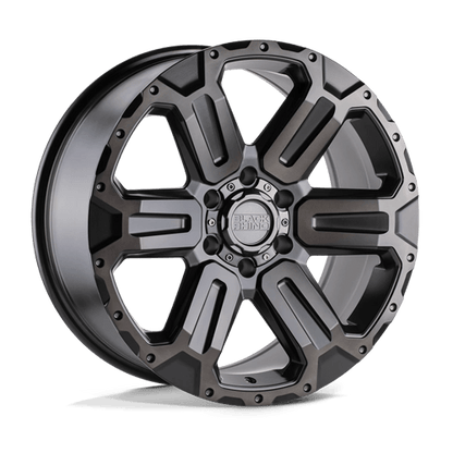 Black Rhino Hard Alloys | WANAKA | 20.0x9.00 | 6X139.7 | 12 | M-GUNMETAL W/ BRUSHED FACE