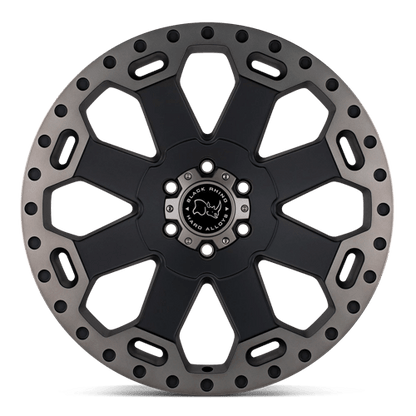 Black Rhino Hard Alloys | WARLORD | 18.0x8.00 | 5X120 | 35 | MATTE BLACK W/ MACH DARK TINT