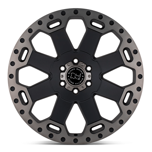 Black Rhino Hard Alloys | WARLORD | 17.0x8.00 | 5X120 | 35 | MATTE BLACK W/ MACH DARK TINT