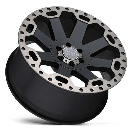 Black Rhino Hard Alloys | WARLORD | 17.0x8.00 | 6X130 | 52 | MATTE BLACK W/ MACH DARK TINT