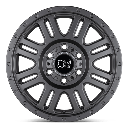 Black Rhino Hard Alloys | YELLOWSTONE | 16.0x8.00 | 6X130 | 38 | MATTE GUNMETAL