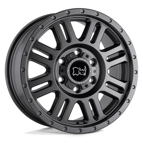 Black Rhino Hard Alloys | YELLOWSTONE | 16.0x8.00 | 6X130 | 38 | MATTE GUNMETAL